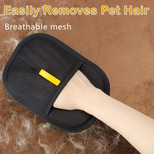 Pipidodo Universal Pet Hair Removal Grooming Gloves - Reusable Static Fur Remover Mitts, Multi-Pack for Furniture and Bedding