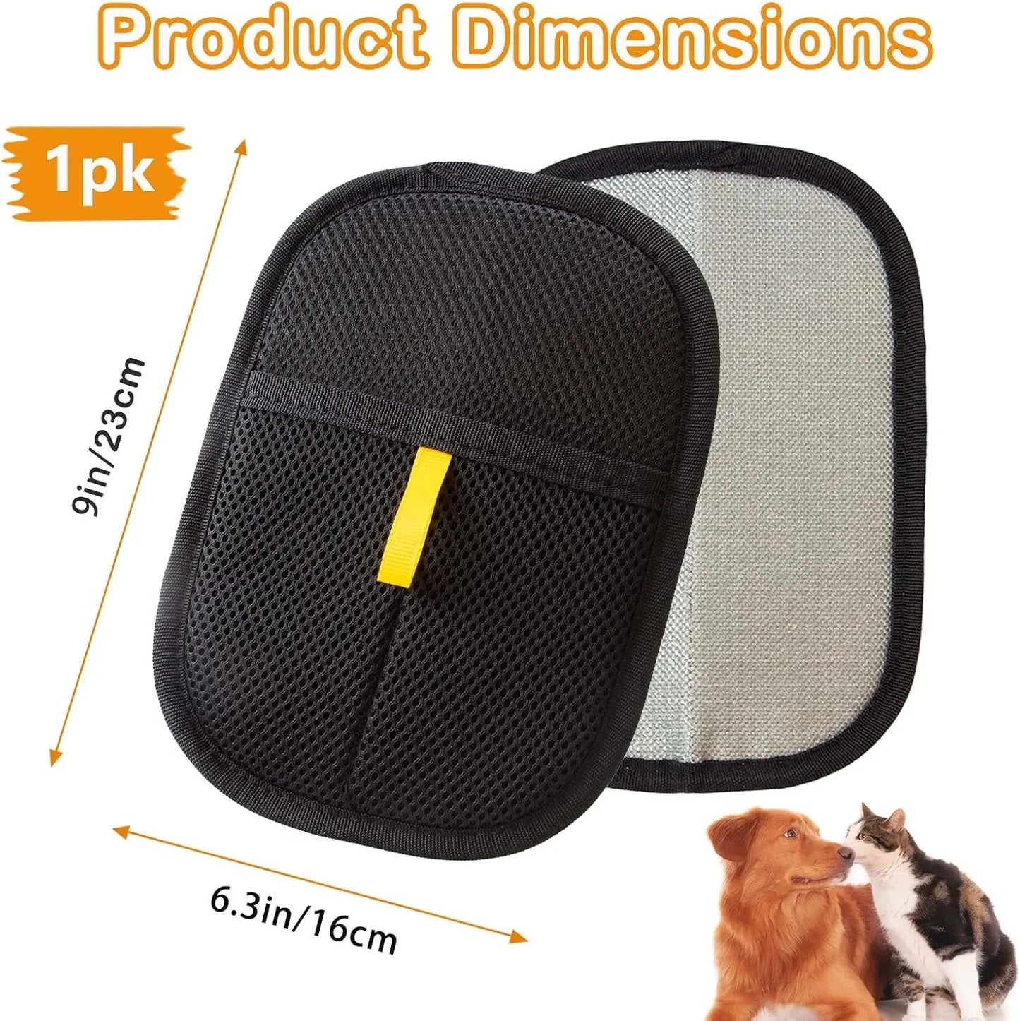 Pipidodo Universal Pet Hair Removal Grooming Gloves - Reusable Static Fur Remover Mitts, Multi-Pack for Furniture and Bedding