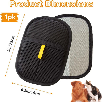 Pipidodo Universal Pet Hair Removal Grooming Gloves - Reusable Static Fur Remover Mitts, Multi-Pack for Furniture and Bedding